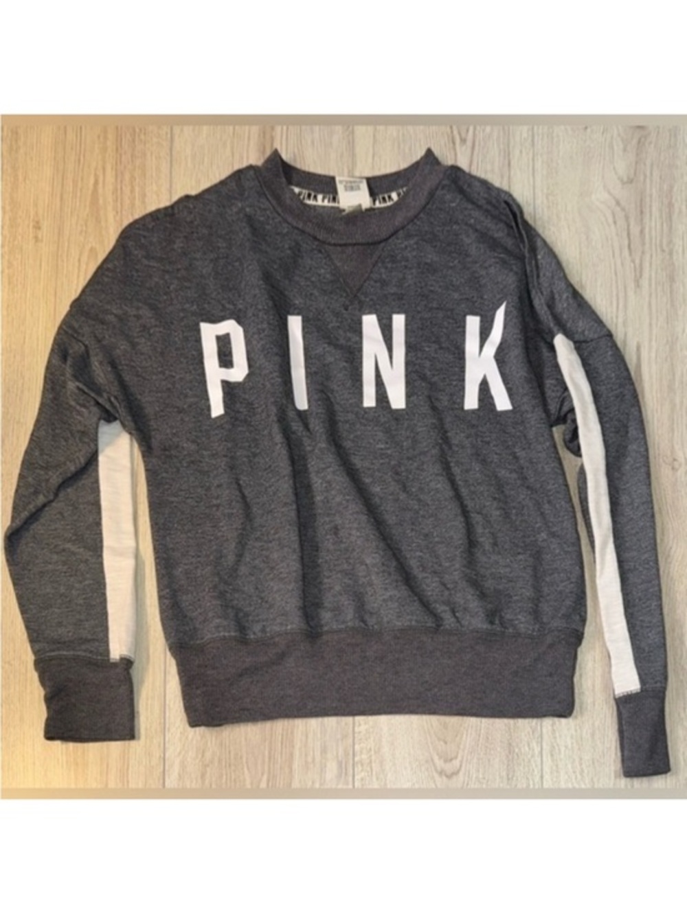 Victoria’s Secret pink grey gray Crewneck sweatshirt crew sweater